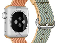 Curea iUni compatibila cu Apple Watch 1/2/3/4/5/6/7, 40mm, Nylon, Woven Strap, Gold/Gray